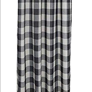Farmhouse style buffalo plaid curtain panels